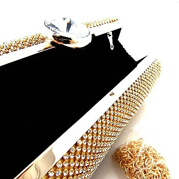 Crystal Rhinestone Hard Case Clutch