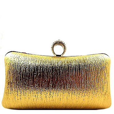 Ring Handle Hard Frame Evening Bag