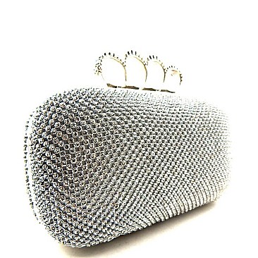 Knuckle Handle Metal Frame Evening Bag