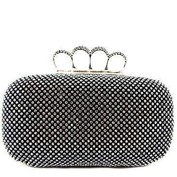 Knuckle Handle Metal Frame Evening Bag