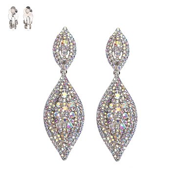 STONE CLIP EARRINGS