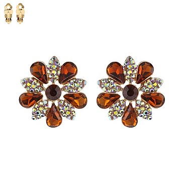 Classic Sparkling Stones CLIP EARRINGS MEZECQ134