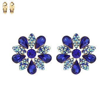 Classic Sparkling Stones CLIP EARRINGS MEZECQ134