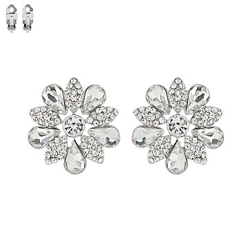 Classic Sparkling Stones CLIP EARRINGS MEZECQ134