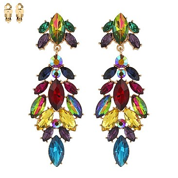 Gradient GLASS-STONE CLIP EARRINGS MEZECQ170