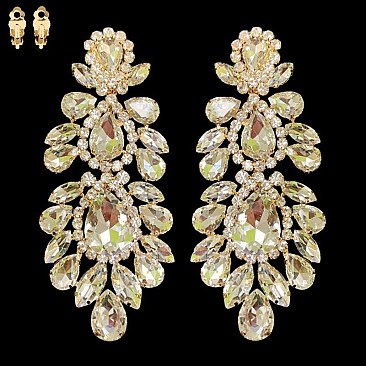 DANGLING ART DECO RHINESTONE EARRINGS