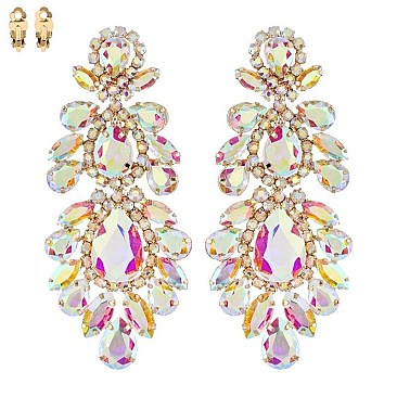 DANGLING ART DECO RHINESTONE EARRINGS