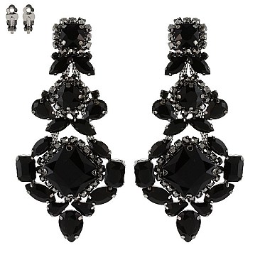 VICTORIAN STYLE RHINESTONE EARRINGS
