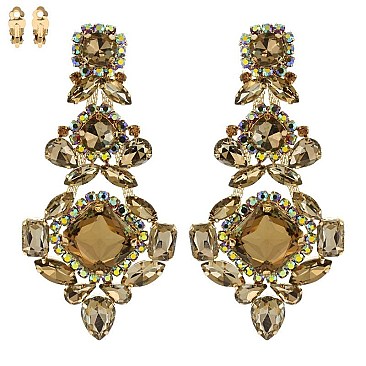 VICTORIAN STYLE RHINESTONE EARRINGS
