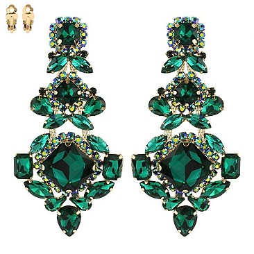 VICTORIAN STYLE RHINESTONE EARRINGS