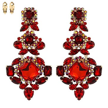 VICTORIAN STYLE RHINESTONE EARRINGS