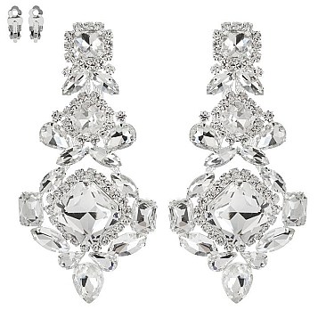 VICTORIAN STYLE RHINESTONE EARRINGS