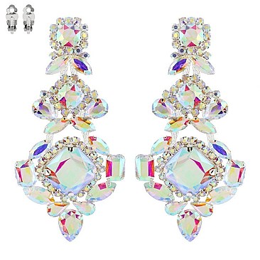 VICTORIAN STYLE RHINESTONE EARRINGS