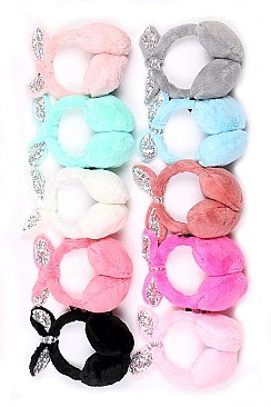 Pack of (12 pieces) Bunny Theme Trendy Earmuffs FMEF103