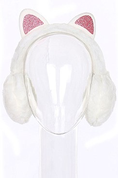 Pack of (12 pieces) Cat Ear Theme Trendy Earmuffs FMEF104