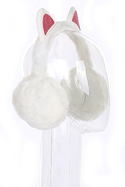 Pack of (12 pieces) Cat Ear Theme Trendy Earmuffs FMEF104