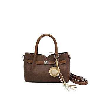 Twist Lock Belted Satchel