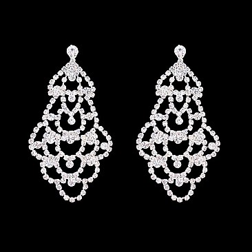 Pristine Dangly Rhinestone Earrings SLEM1780