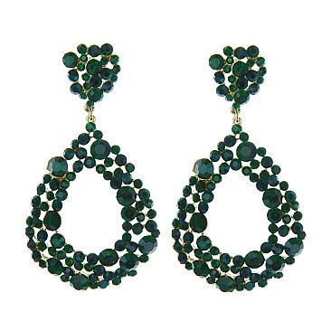 FASHIONABLE DANGLY TEARDROP CHANDLIER EARRING SLEMQ117