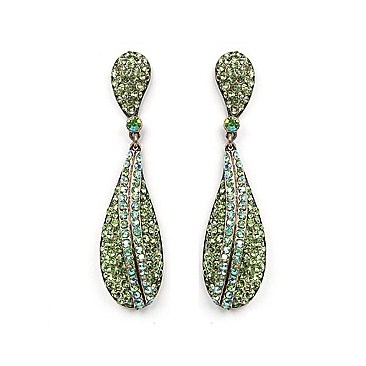 FASHIONABLE DANGLY STONE BASEBALL BAT EARRING SLEMQ141