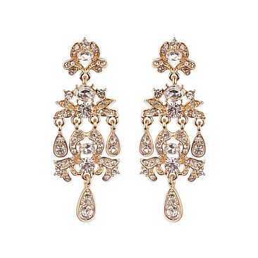 Victorian Stone Dangly Chandelier Earrings SLEQ186