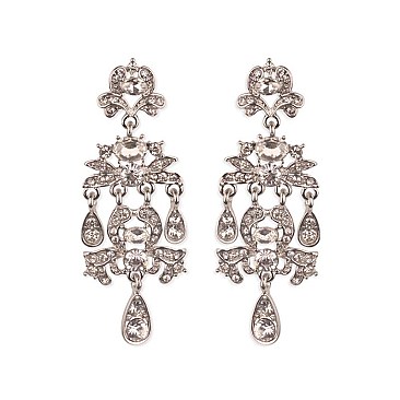 Victorian Stone Dangly Chandelier Earrings SLEQ186