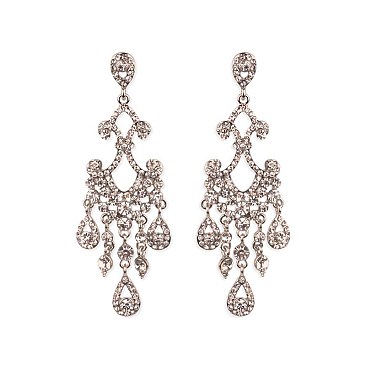 Victorian Stone Dangly  Chandelier Earrings SLEQ187