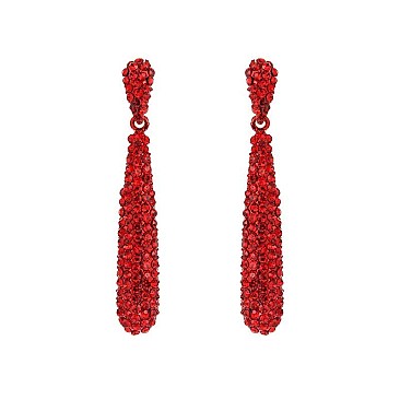 FASHIONABLE RHINESTONE DROP DANGLE POST EARRING SLEQ251