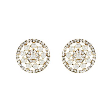 FASHIONABLE STARRY PEARL STUD EARRING SLEQ252