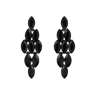 FASHIONABLE DIAMOND STONE GEM GLASS POST EARRING