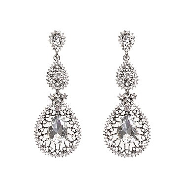 FASHIONABLE STONE POST EARRINGS SLEQ565
