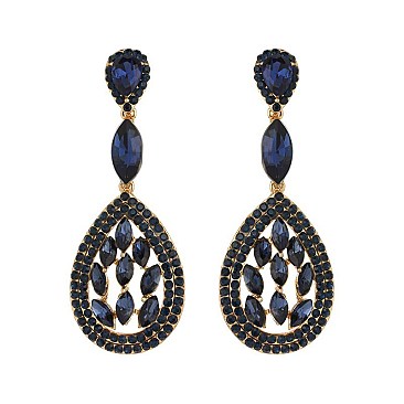 FASHIONABLE RHINESTONE FLAME DROP EARRINGS SLEQ582