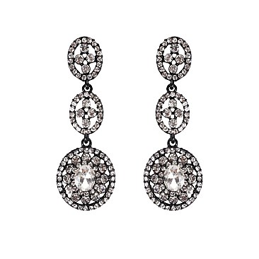 FASHIONABLE STONE POST EARRINGS SLEQ590