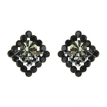 CHIC CRYSTAL STONES RHOMBUS EARRING SLERK0102