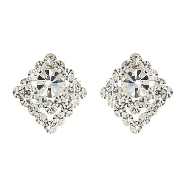 CHIC CRYSTAL STONES RHOMBUS EARRING SLERK0102