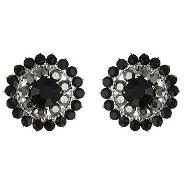 CHIC CRYSTAL STONES SUNFLOWER EARRING SLERK0106