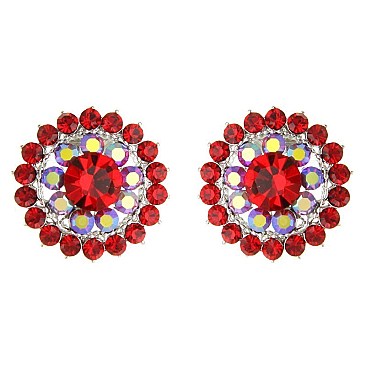 CHIC CRYSTAL STONES SUNFLOWER EARRING SLERK0106