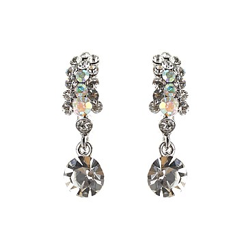 Fashionable Small Dangly Stone Stud Earrings SLERK11