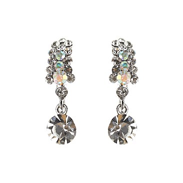 Fashionable Small Dangly Stone Stud Earrings SLERK11