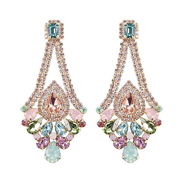 Stunning Color Rhinestone Earrings SLERY8948