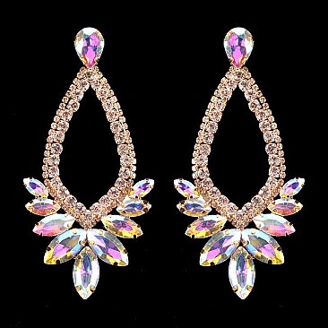 Fashionable Lily Rhinestone Drop Earrings SLERY8952