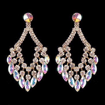 Glamour Rhinestone Drop Earrings SLERY8953