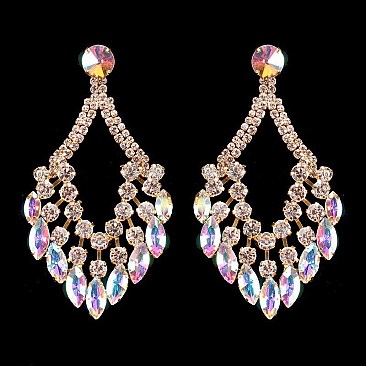 Glamour Rhinestone Drop Earrings SLERY8953