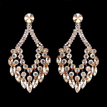 Glamour Rhinestone Drop Earrings SLERY8953