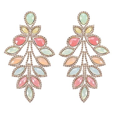 Chic Flower Vine Rhinestone Earrings SLERY8955