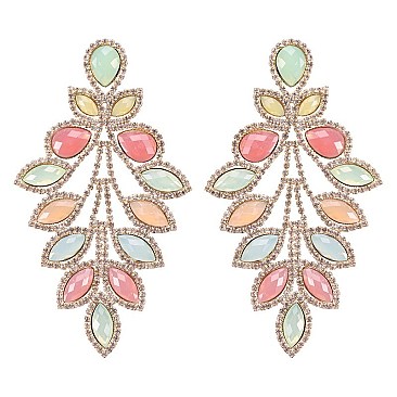 Chic Flower Vine Rhinestone Earrings SLERY8955