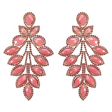 Chic Flower Vine Rhinestone Earrings SLERY8955