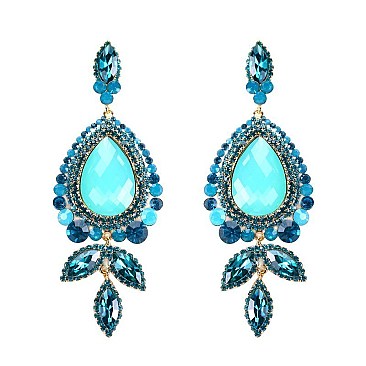 Trendy Dangling Stone Earrings SLES1099