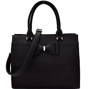 ES1681-LP Bow Accent Saffiano Structured Satchel