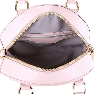 Rhinestone Bee Charm Quilted Round Medium 2Way Bag